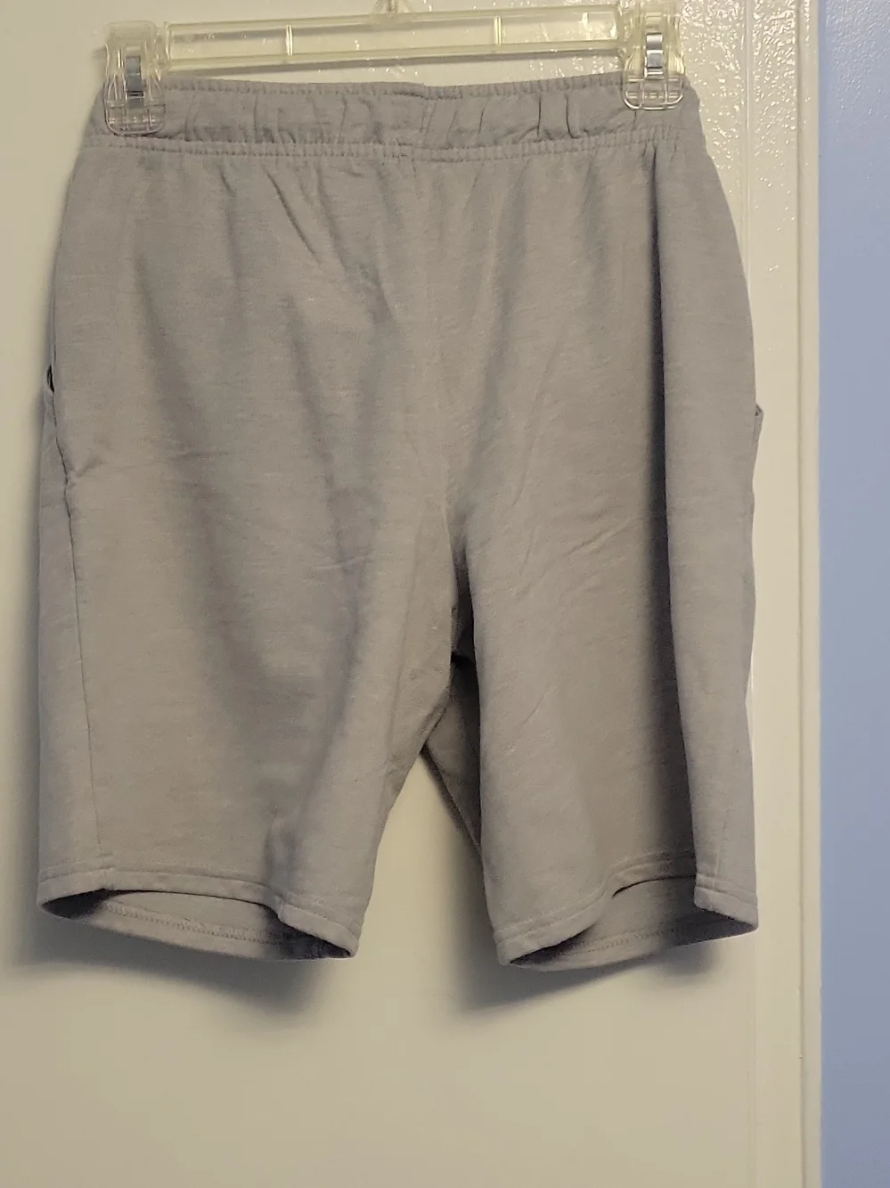 Men's Light Gray Drawstring Casual Shorts